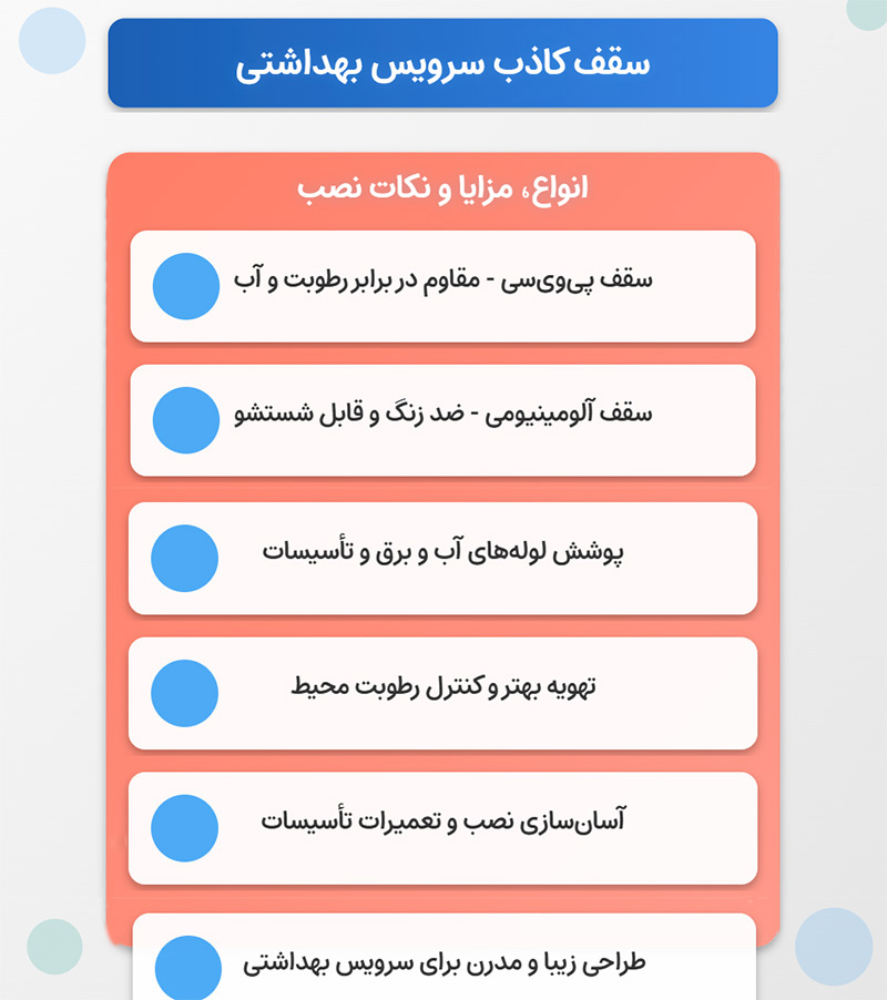 سقف کاذب سرویس بهداشتی