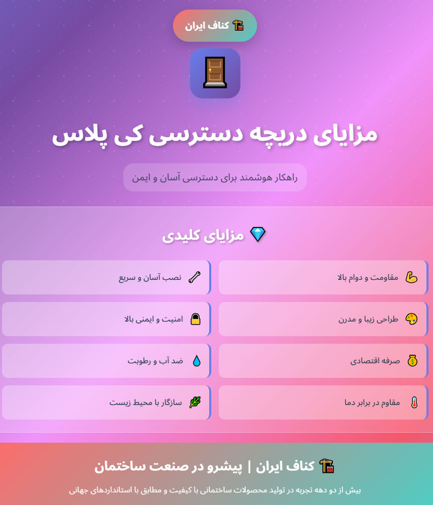 کی دریچه دسترسی کی پلاس